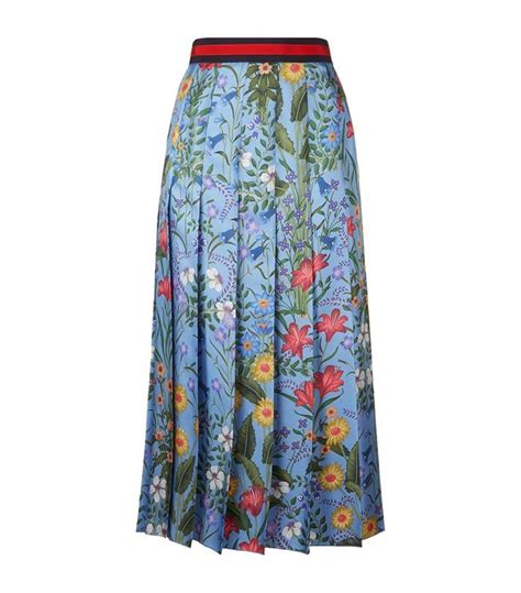 gucci flower skirt|gucci pleated skirt.